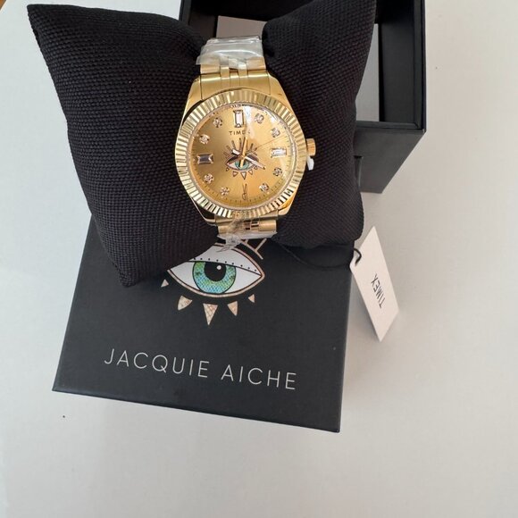 Jacquie Aiche Accessories - Timex Legacy x Jacquie Aiche Gold Sunray Dial with Tribe Eye